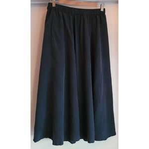 Vintage Go Silk Women's Skirt Size M Black Silk A-line Old Money